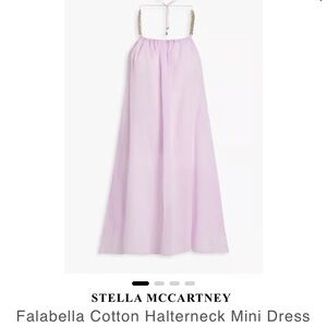 STELLA MCCARTNEY Falabella Cotton Halterneck Mini Dress NWT Small